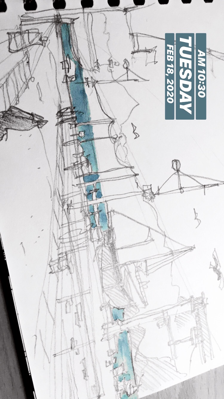Urban sketch drawing 01