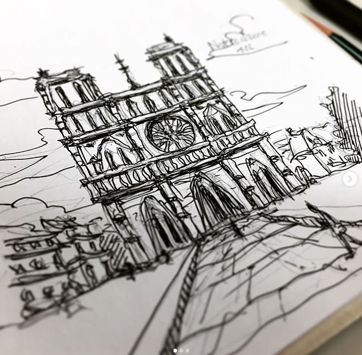 Urban sketch drawing 03