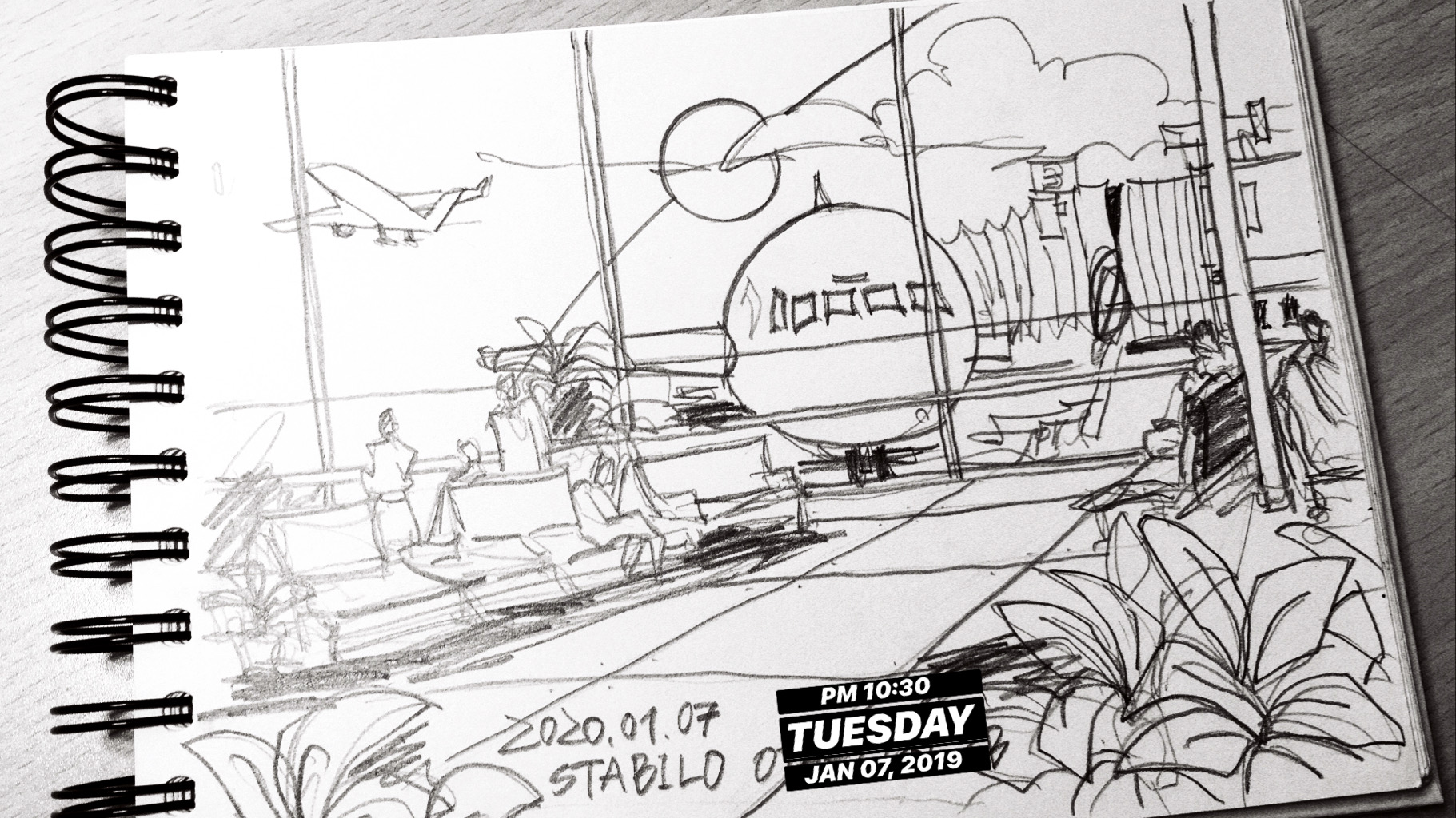 Urban sketch drawing 09