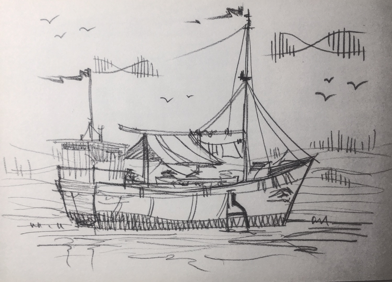 Urban sketch drawing 14