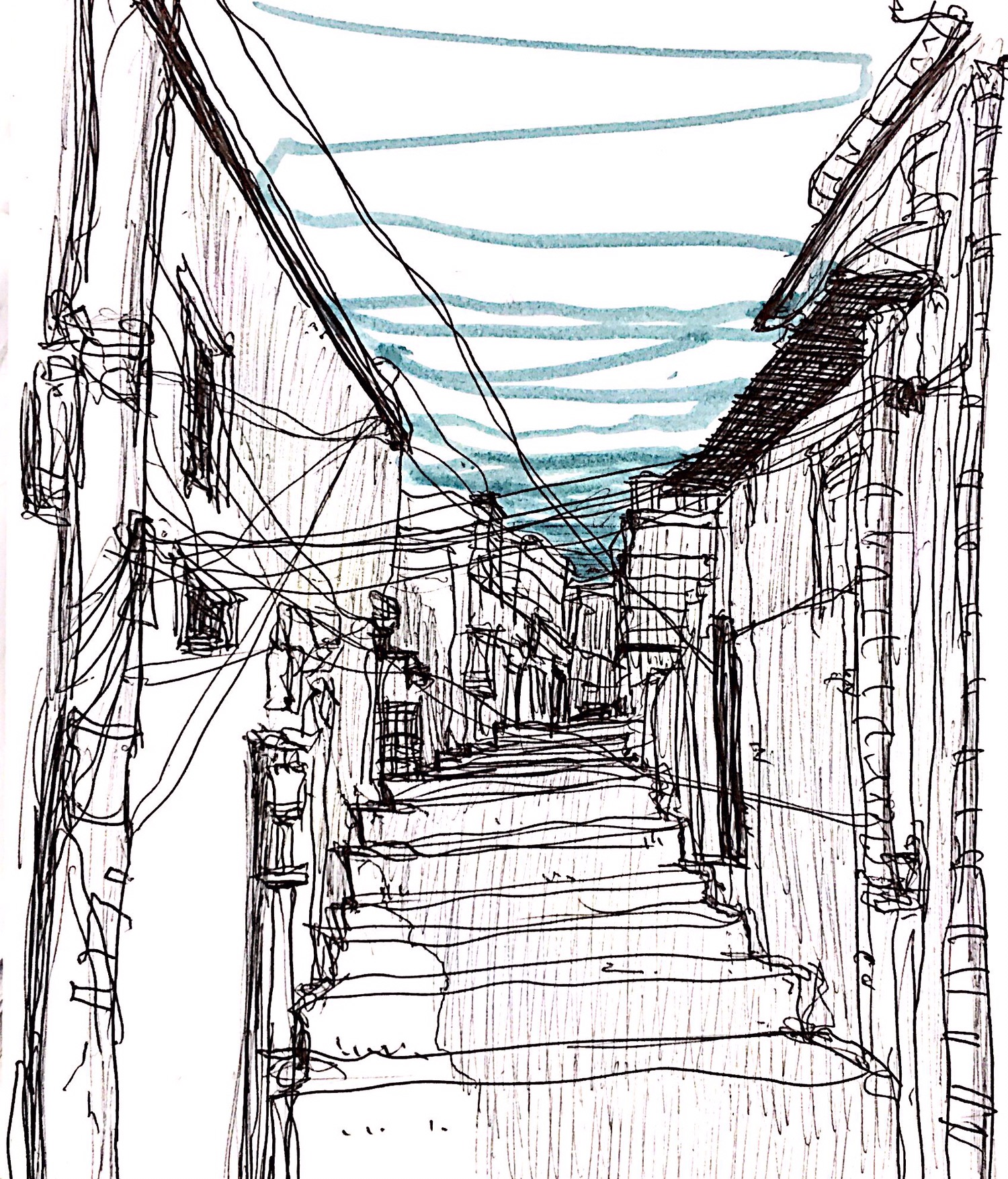 Urban sketch drawing 15