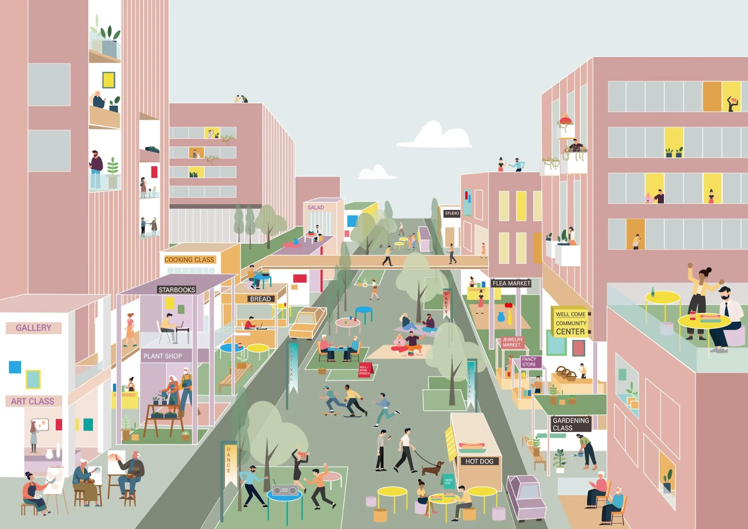 Forest Street conceptual illustration
